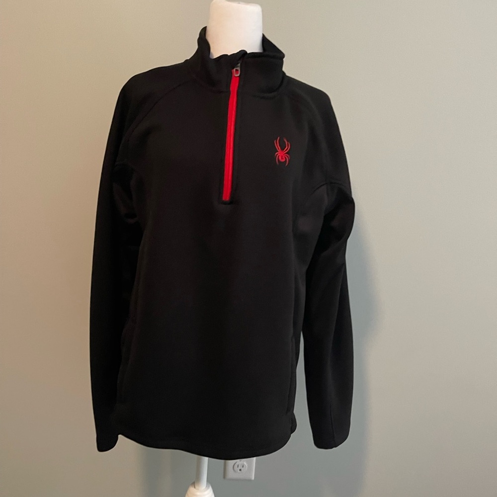 Mens Spyder fleece lined 3/4 zip up.